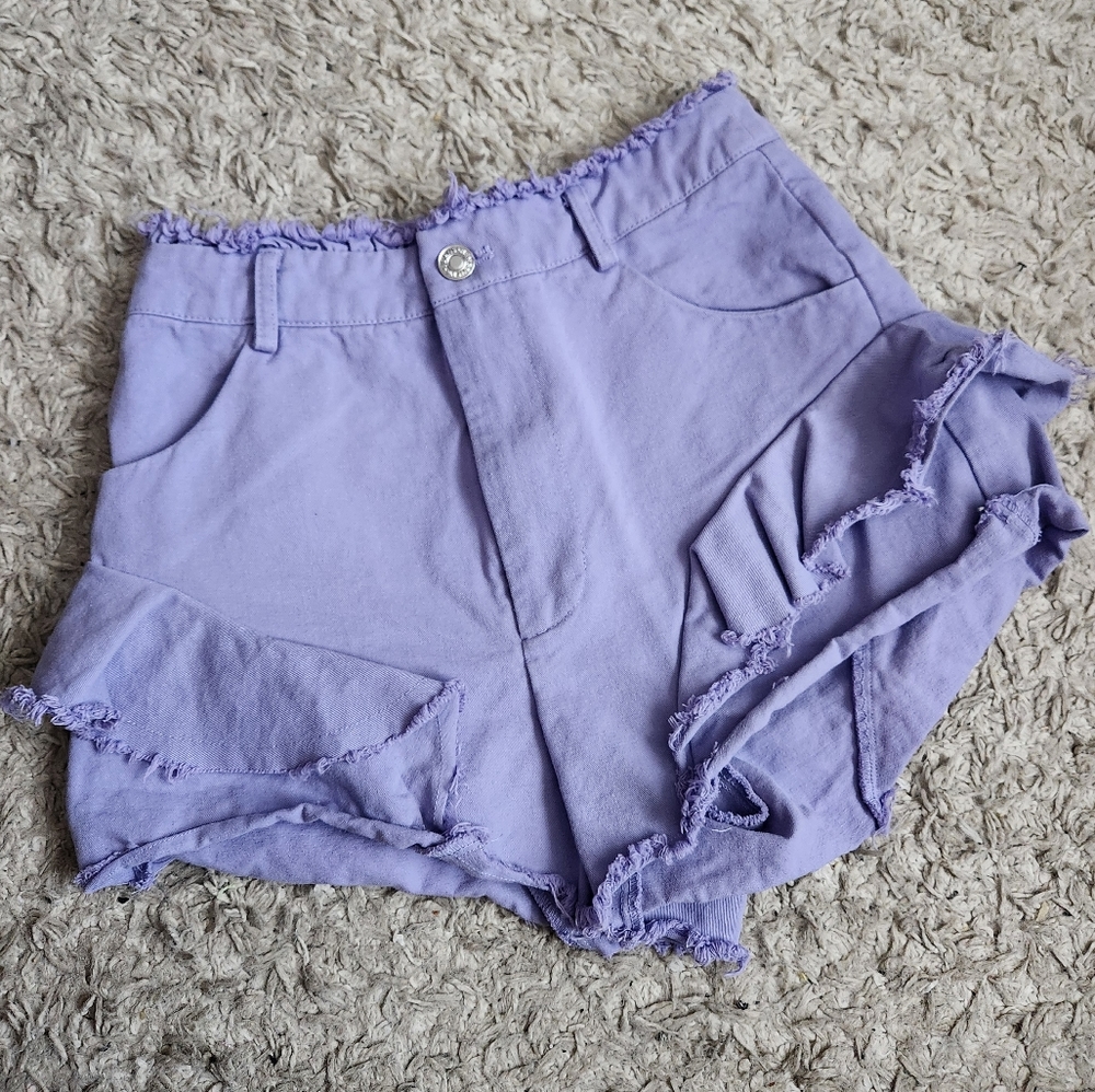 Shein Purple Flare Shorts